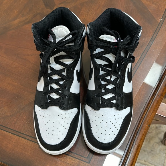 Nike Shoes - Nike dunks high top panda color way